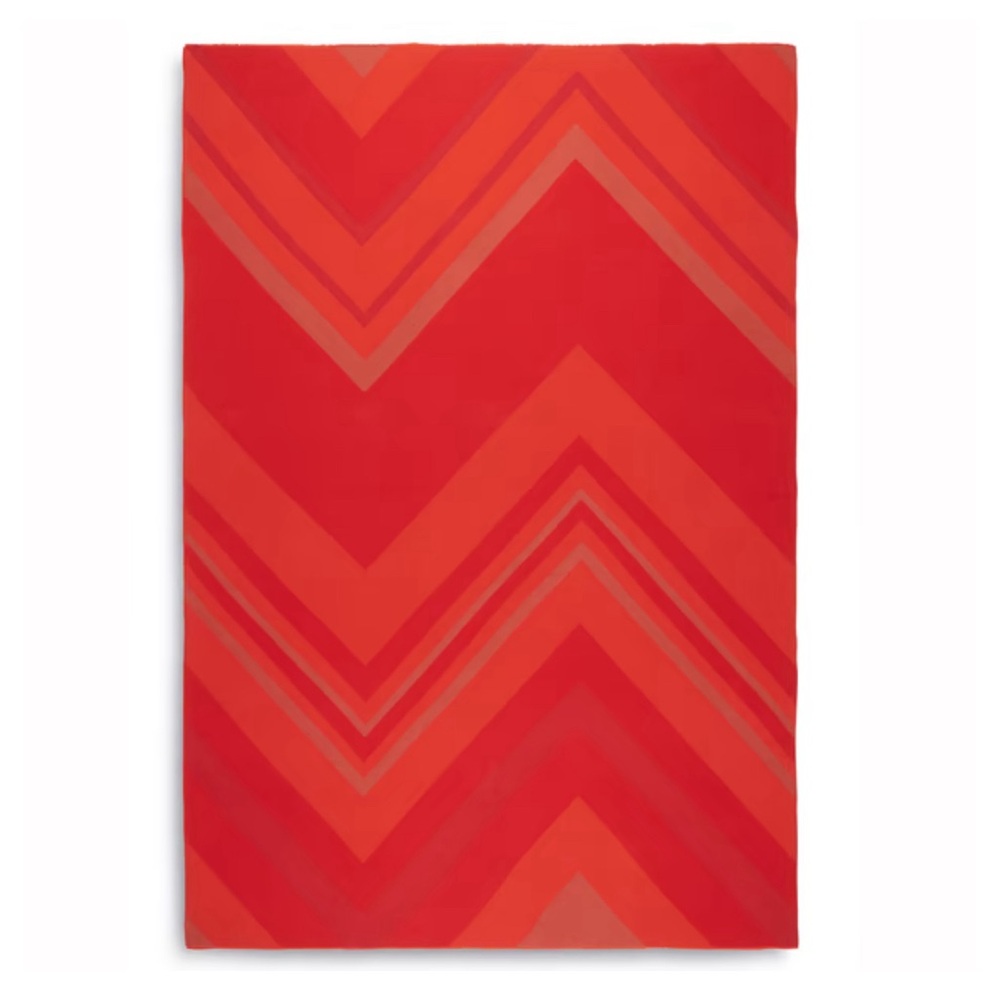 Chevron Pattern Red Throw